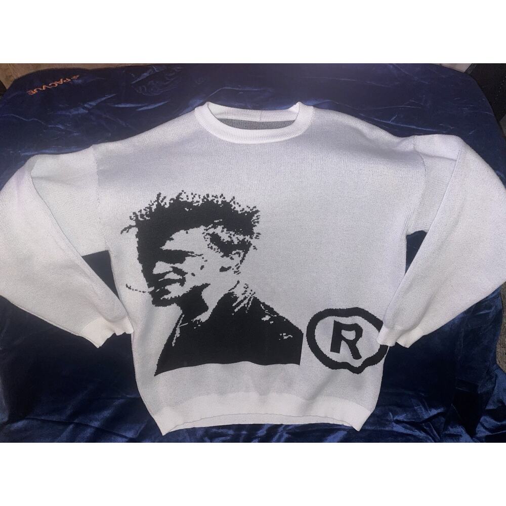 Brad Pitt Fight Club men's M/L knit y2k sweater pullover street streetwear
